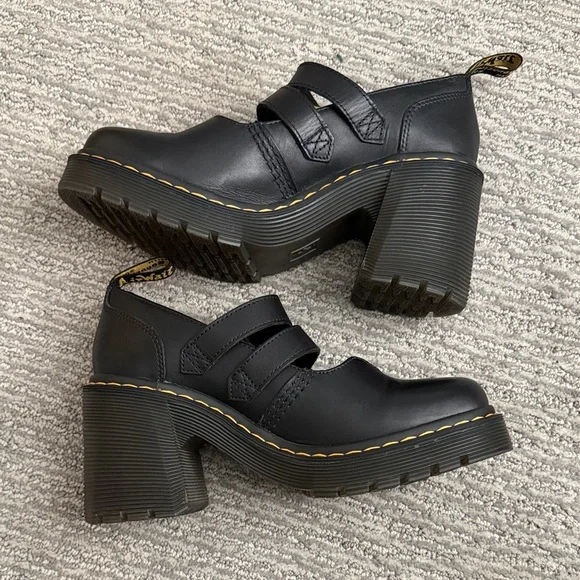 Dr. Martens Eviee Sendal Leather Heeled Shoes - Picture 2 of 6